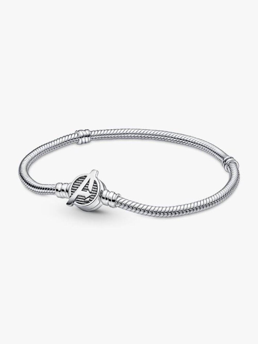 Pandora Moments Marvel The Avengers Logo Clasp Snake Chain Bracelet
